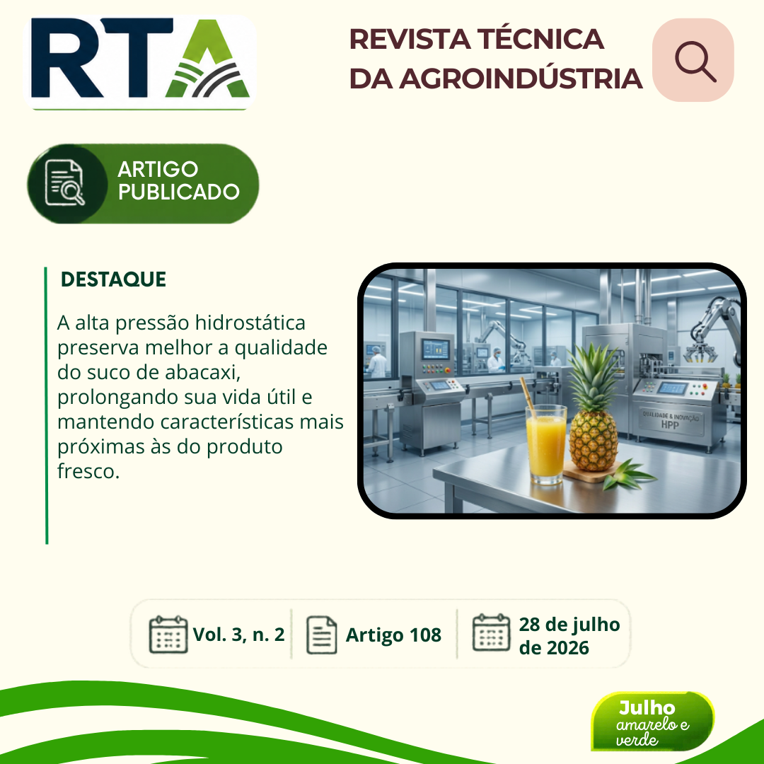 EFEITOS DA ALTA PRESSÃO HIDROSTÁTICA NA CONSERVAÇÃO DO SUCO DE ABACAXI: PERSPECTIVAS PARA A CADEIA PRODUTIVA DO BENIM